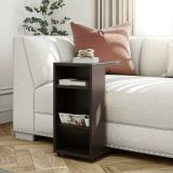 Tavolino soggiorno rettangolare antracite 30x40x63h cm - Blas