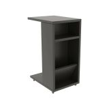 Tavolino soggiorno rettangolare antracite 30x40x63h cm - Blas