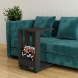 Tavolino soggiorno rettangolare antracite 37x45x60h cm - Kyant