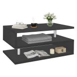 Tavolino soggiorno rettangolare antracite 90x55x41h cm - Natalia