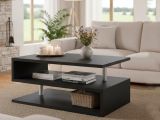 Tavolino soggiorno rettangolare antracite 90x55x41h cm - Natalia