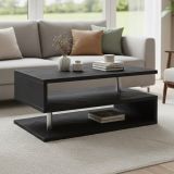 Tavolino soggiorno rettangolare ardesia 90x55x41h cm multiuso - Natalia