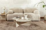 Tavolino soggiorno rettangolare beige e marmo 90x60x35h cm - Feyre