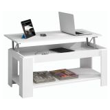 Tavolino soggiorno rettangolare bianco 102x43x50h cm - Aeolus