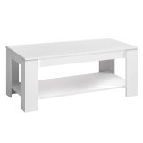 Tavolino soggiorno rettangolare bianco 102x43x50h cm - Aeolus