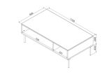Tavolino soggiorno rettangolare bianco 110x60x40h cm - Enemonzo
