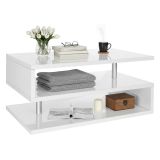 Tavolino soggiorno rettangolare bianco 90x55x41h cm - Natalia