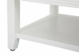 Tavolino soggiorno rettangolare bianco 90x60x47h cm con 2 cassetti - Taylor