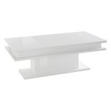 Tavolino soggiorno rettangolare bianco lucido 100x55x42h cm - Aboronzi