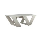 Tavolino soggiorno rettangolare bianco opaco 110x60x40h cm - Mercedes