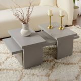 Tavolino soggiorno rettangolare grigio 110x45x41h cm - Amarantha