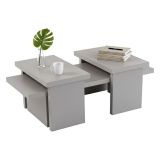 Tavolino soggiorno rettangolare grigio 110x45x41h cm - Amarantha