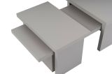 Tavolino soggiorno rettangolare grigio 110x45x41h cm - Amarantha