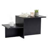 Tavolino soggiorno rettangolare nero 80x40x40h cm - Varian