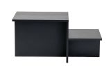 Tavolino soggiorno rettangolare nero 80x40x40h cm - Varian