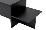 Tavolino soggiorno rettangolare nero 80x40x40h cm - Varian