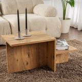 Tavolino soggiorno rettangolare pino 80x40x40h cm design - Varian