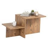 Tavolino soggiorno rettangolare pino 80x40x40h cm design - Varian