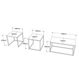 Tavolino soggiorno rettangolare quercia 190x50x47h cm - Azele