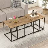 Tavolino soggiorno rettangolare quercia 190x50x47h cm - Azele