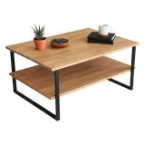 Tavolino soggiorno rettangolare quercia 85x60x40h cm - Aprica