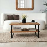 Tavolino soggiorno rettangolare quercia 85x60x40h cm - Aprica