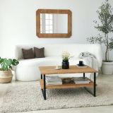 Tavolino soggiorno rettangolare quercia 85x60x40h cm - Aprica