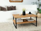 Tavolino soggiorno rettangolare quercia 85x60x40h cm - Aprica