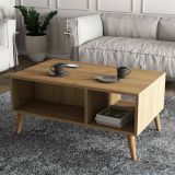 Tavolino soggiorno rettangolare quercia 90x41x54h cm - Basilica