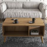 Tavolino soggiorno rettangolare quercia 90x41x54h cm - Basilica