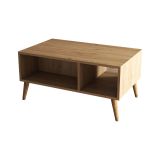 Tavolino soggiorno rettangolare quercia 90x41x54h cm - Basilica