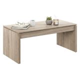 Tavolino soggiorno rettangolare rovere 102x43x50h cm contenitore - Adrina