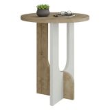 Tavolino soggiorno rettangolare rovere e bianco 40x40x47h cm - Bret