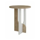 Tavolino soggiorno rettangolare rovere e bianco 40x40x47h cm - Bret