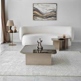Tavolino soggiorno rettangolare tortora e fume 80x80x40h cm modulare - Nuummite