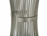Tavolino soggiorno rotondo argento 50x50x100h cm - Merli