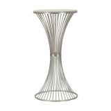 Tavolino soggiorno rotondo argento 50x50x100h cm - Merli