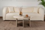 Tavolino soggiorno rotondo beige 90x90x41h cm - Tairn