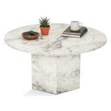 Tavolino soggiorno rotondo marmo 80x80x40h cm - Ridoc