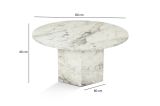 Tavolino soggiorno rotondo marmo 80x80x40h cm - Ridoc