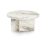 Tavolino soggiorno rotondo marmo 80x80x45h cm - Tamlin