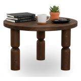 Tavolino soggiorno rotondo noce 60x60x40h cm - Victorine