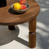 Tavolino soggiorno rotondo noce 60x60x40h cm - Victorine