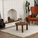 Tavolino soggiorno rotondo noce 70x70x40h cm - Victorien