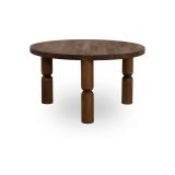 Tavolino soggiorno rotondo noce 70x70x40h cm - Victorien