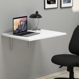 Tavolo a scomparsa Bianco Grigio un Posto Forma Rettangolare 60x50x2h cm, Peso Supportato 20 kg - Lessolo