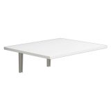 Tavolo a scomparsa Bianco Grigio un Posto Forma Rettangolare 60x50x2h cm, Peso Supportato 20 kg - Lessolo