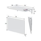 Tavolo a scomparsa Bianco un Posto Salvaspazio 78x50x21h cm, Forma Rettangolare - Grandate