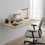 Tavolo a scomparsa Marrone Rovere Bianco un Posto Salvaspazio 78x50x21h cm, Forma Rettangolare - Grandate