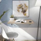 Tavolo a scomparsa Marrone Rovere Bianco un Posto Salvaspazio 78x50x21h cm, Forma Rettangolare - Grandate